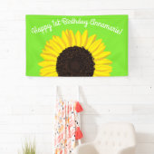 Zonnebloem Kute 1e verjaardag Banner Decor (Insitu)