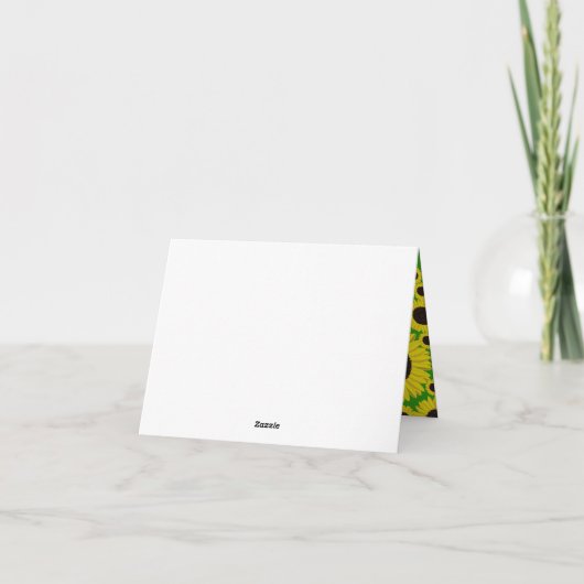 Zonnebloem Kute Dank je voor de eerste verjaardag  Kaart (Achterkant)