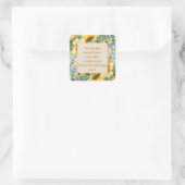 Zonnebloem laat bijbel staan voor perfecte vrede vierkante sticker (Tas)