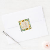 Zonnebloem laat bijbel staan voor perfecte vrede vierkante sticker (Envelop)