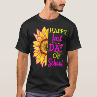 Zonnebloem Laatste Dag van schoolleraar Eind Jaar T-shirt