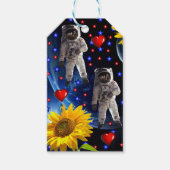 Zonnebloem Labels Astronaut Cadeaulabel (Voorkant)