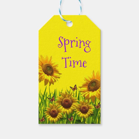 Zonnebloem Labels Butterfly Cadeaulabel (Voorkant)
