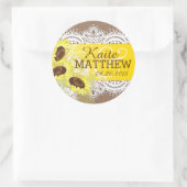 Zonnebloem Lace Burlap Bruiloft Label (Tas)