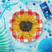 Zonnebloem Ladybug op Buffalo Play Papieren Bordje (Feest)