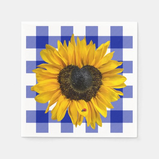 Zonnebloem Ladybug op Buffalo Play Servet (Voorkant)