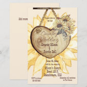 Zonnebloem land bruiloft (Voorkant / Achterkant)