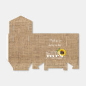 Zonnebloem land burlap gunst | VRIJGEZELLENFEEST Bedankdoosjes (Uitgevouwen)