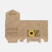 Zonnebloem Land Burlap Print Vrijgezellenfeest Bedankdoosjes (Uitgevouwen)