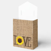 Zonnebloem Land Burlap Print Vrijgezellenfeest Bedankdoosjes (Geopend)