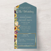 Zonnebloem Land Elegantie All In One Uitnodiging (Binnen)