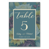 Zonnebloem Land Elegantie Bruiloft Kaart (Achterkant)