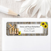 Zonnebloem Land en Western retouretiket Etiket (Insitu)