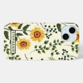 Zonnebloem Land Floral Persoonlijke benaming Case-Mate iPhone Case (Achterkant (horizontaal))