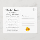 Zonnebloem Land Geel Bloemen Vrijgezellenfeest Uitnodiging Briefkaart (Achterkant)