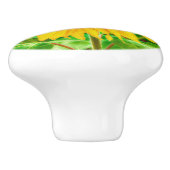 Zonnebloem Land Geel Groen Helderbloem Keramische Knop (Zijkant)