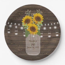 Zonnebloem Land Hout Mason Jar Weddenschap