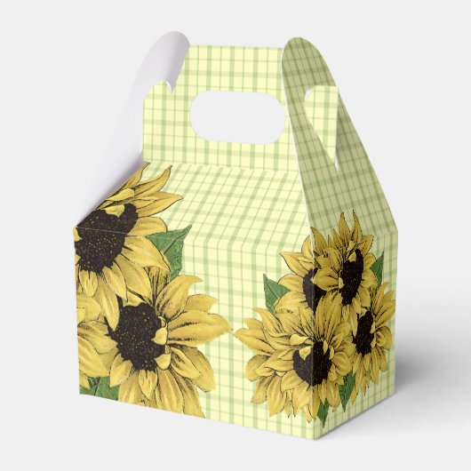 Zonnebloem Land Pset Favor Boxes Bedankdoosjes (Voorkant Zijde)