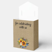 Zonnebloem Land Rustieke Burlap Print Bedankdoosjes (Geopend)