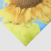 Zonnebloem Land Rustige gele Waterverf Tissuepapier (Detail)