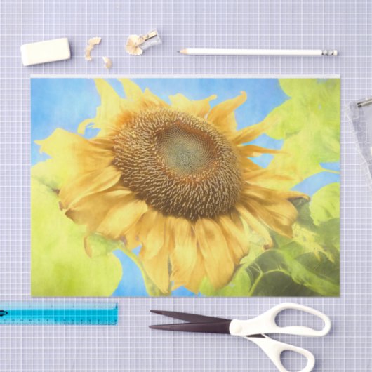 Zonnebloem Land Rustige gele Waterverf Tissuepapier (Craft)