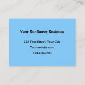 Zonnebloem Land Rustige gele Waterverf Visitekaartje (Achterkant)