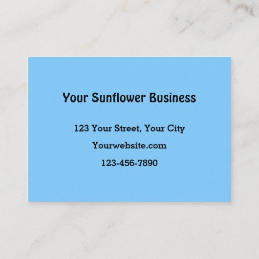 Zonnebloem Land Rustige gele Waterverf Visitekaartje (Achterkant)