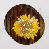  Zonnebloem Land Verjaardagsfeest Kaart (Voorkant / Achterkant)