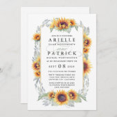 Zonnebloem Land Verlovingsfeest Uitnodigingen (Voorkant / Achterkant)