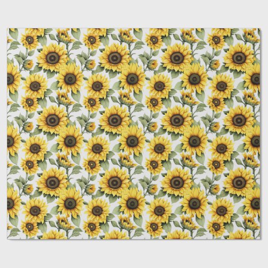 Zonnebloem Landelijk Land Cadeaupapier (Vlak)