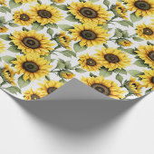 Zonnebloem Landelijk Land Cadeaupapier (Hoek)