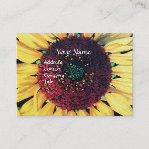 ZONNEBLOEM LANDELIJKE BLOEMEN MONOGRAM VISITEKAARTJE