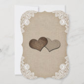 Zonnebloem Landelijke Kanten Huwelijks Uitnodiging (Achterkant)