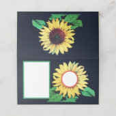 Zonnebloem Landelijke Trouwdag Zomerfeest Plaatskaartje (Buitenkant ongevouwen)