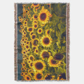 Zonnebloem Landschap Flowers Yellow Deken (Voorkant Verticaal)