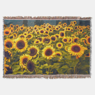 Zonnebloem Landschap Flowers Yellow Deken