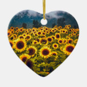 Zonnebloem Landschap Flowers Yellow Keramisch Ornament (Voorkant)