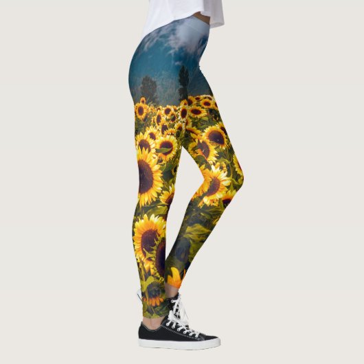 Zonnebloem Landschap Flowers Yellow Leggings (Rechts)
