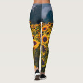 Zonnebloem Landschap Flowers Yellow Leggings (Achterkant)