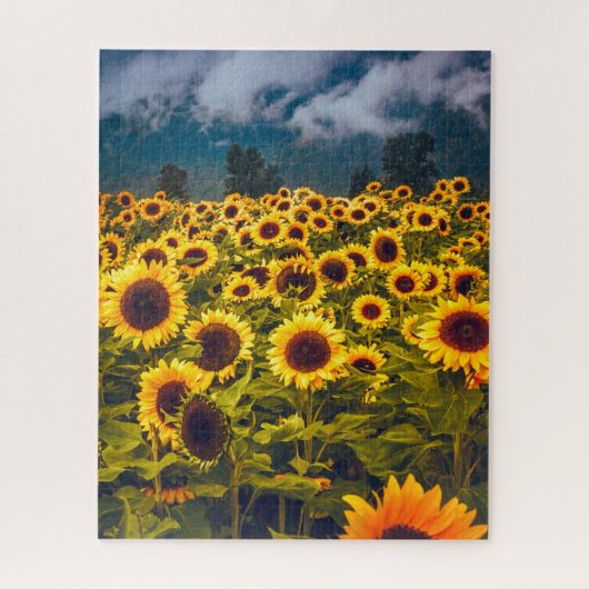 Zonnebloem Landschap Flowers Yellow Legpuzzel (Verticaal)