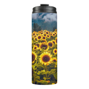 Zonnebloem Landschap Flowers Yellow Thermosbeker