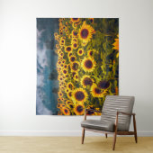 Zonnebloem Landschap Flowers Yellow Wandkleed (In situ)