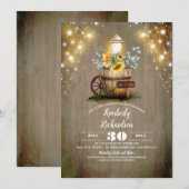 Zonnebloem Lantaarn Rustiek Bloemen Herfst Afstude Kaart (Voorkant / Achterkant)