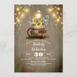 Zonnebloem Lantaarn Rustiek Bloemen Herfst Afstude Kaart