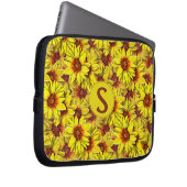 Zonnebloem Laptop Hoes Elektronica Zak (Voorkant Rechts)