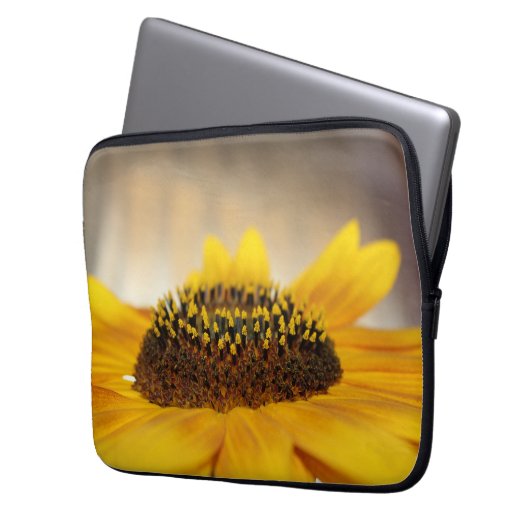 Zonnebloem Laptop Sleeve (Voorkant Links)