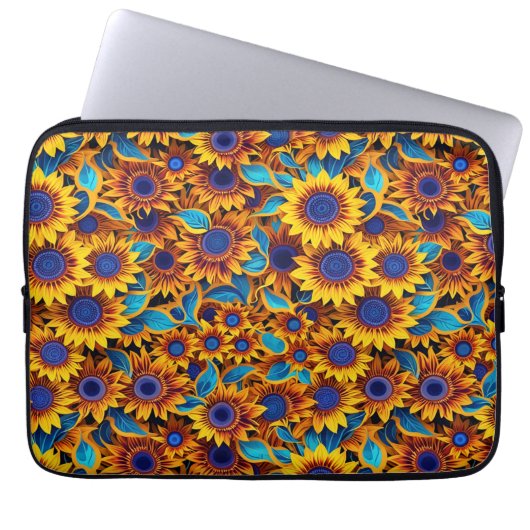 Zonnebloem Laptop Tas (Voorkant)