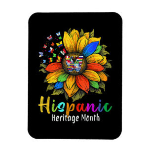 Zonnebloem Latijns landen Hispanic Heritage Month Magneet