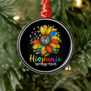 Zonnebloem Latijns landen Hispanic Heritage Month Metalen Ornament
