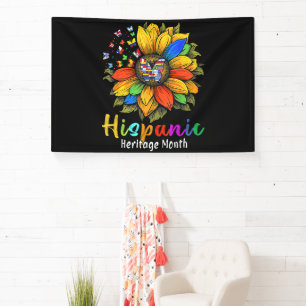 Zonnebloem Latijns landen Hispanic Heritage Month Spandoek